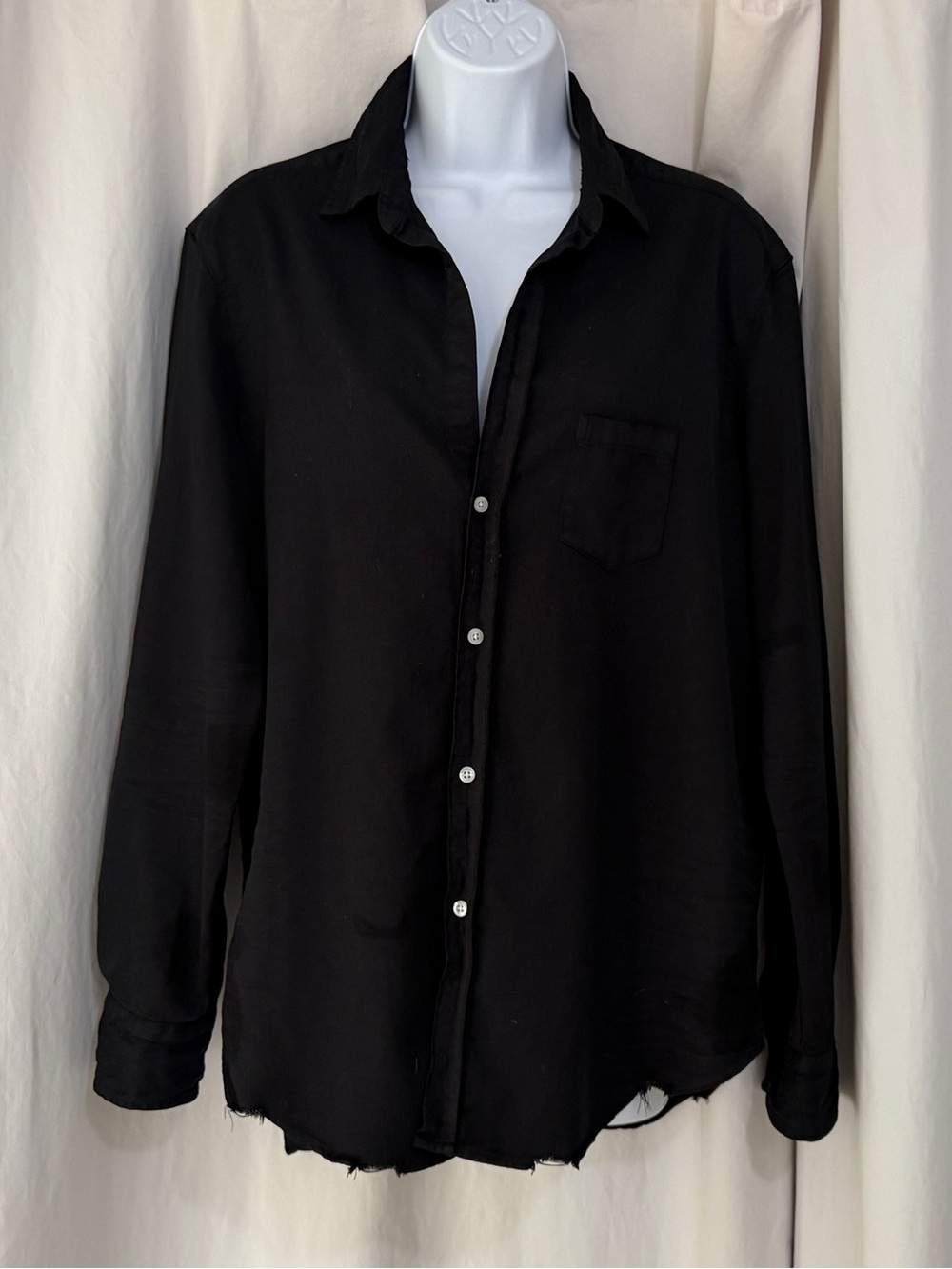 Frank & Eileen Relaxed Button-Up Shirt, Black Famous Denim, Casual Shirt - Picture 2 of 5